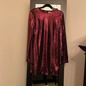 Dress the Population bell sleeve sequin dress